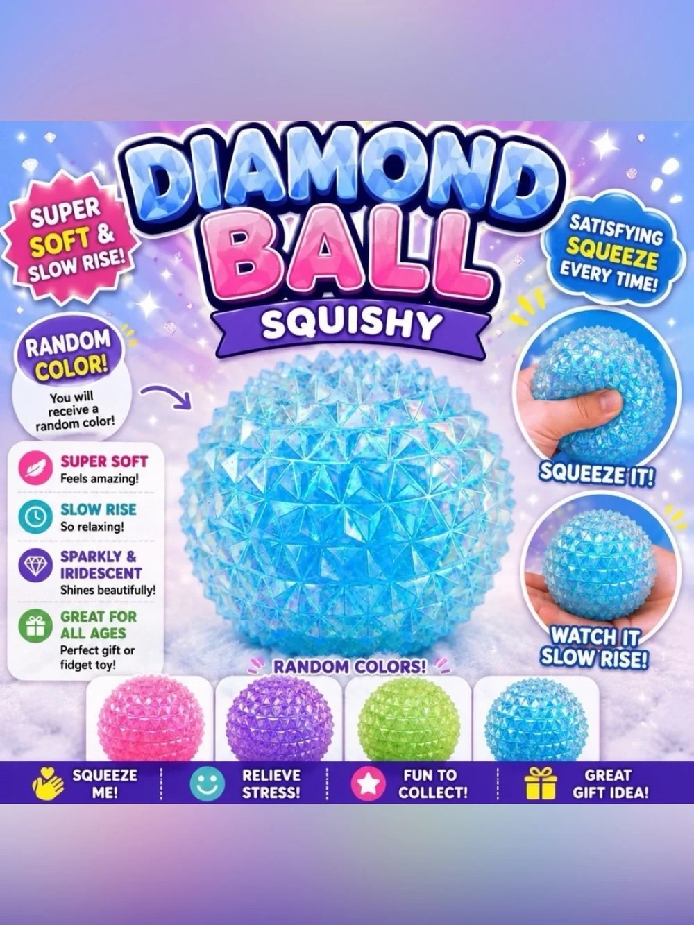 Diamond Ball Squishy Stress Relief Toy